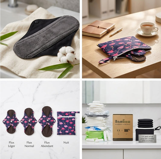 Serviettes hygiéniques réutilisables_ Mywellness par T.M.G