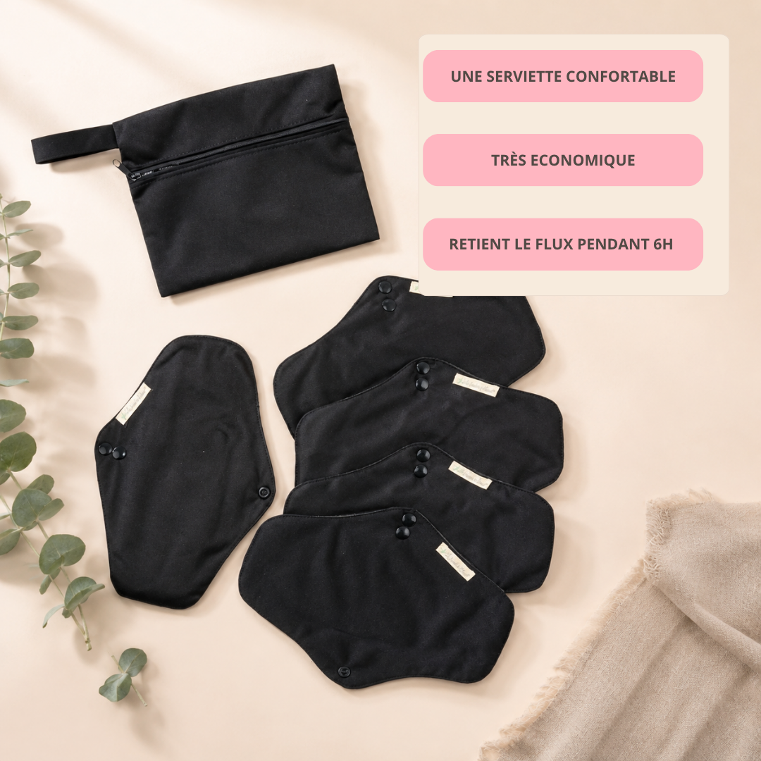 Serviettes hygiéniques réutilisables_ Mywellness par T.M.G